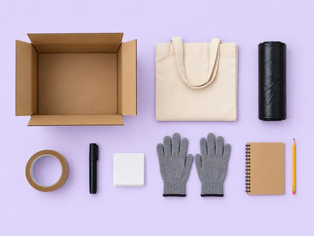 What one decluttering session needs, laid out.