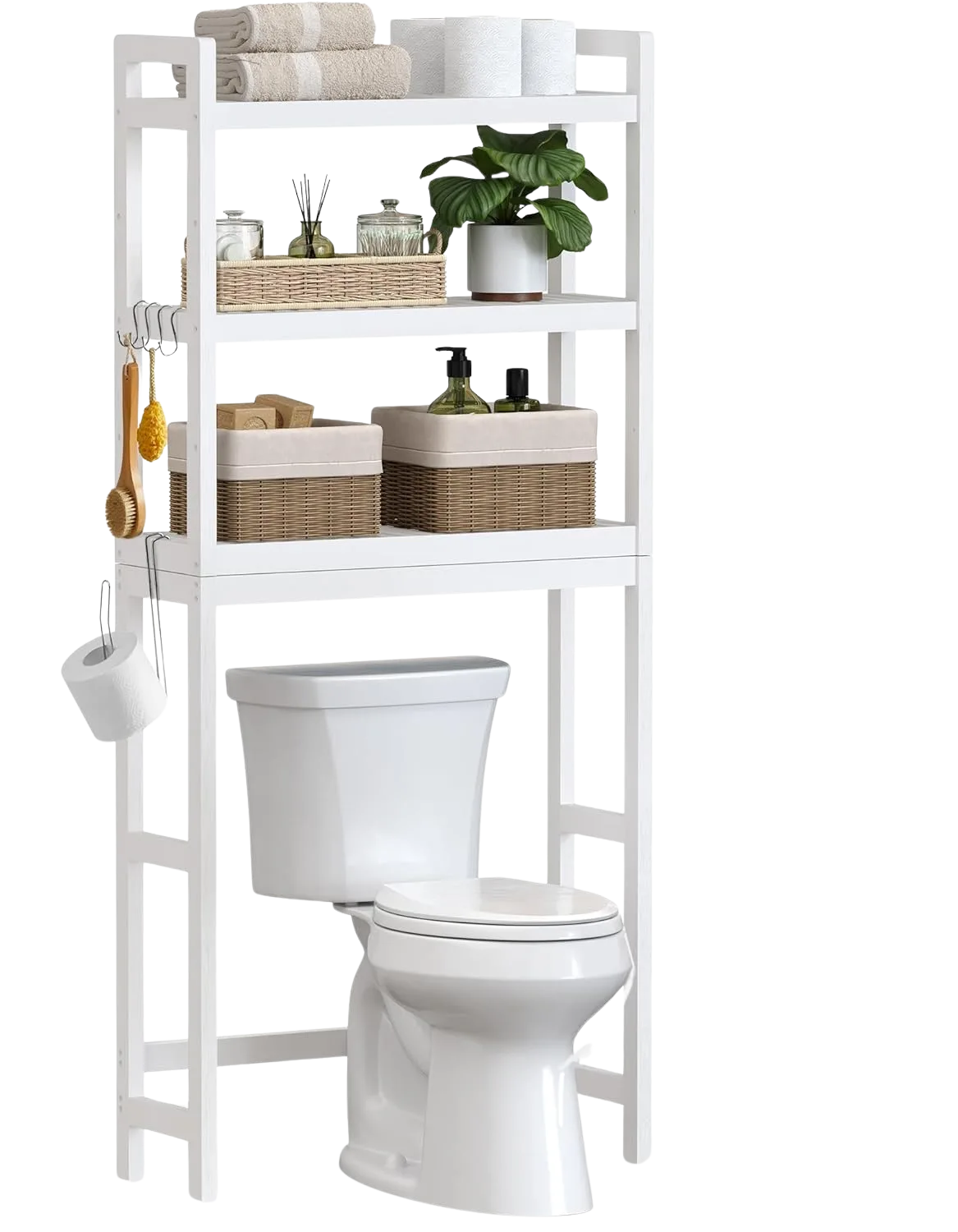 SONGMICS Over-Toilet Storage Organizer, 3-Tier Adjustable