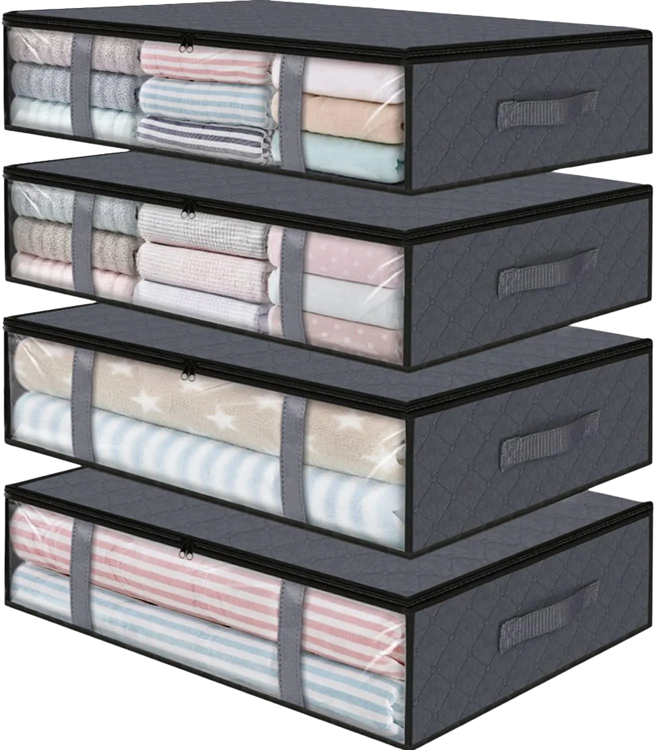 StorageRight Under Bed Storage Containers with Lids Set of 4