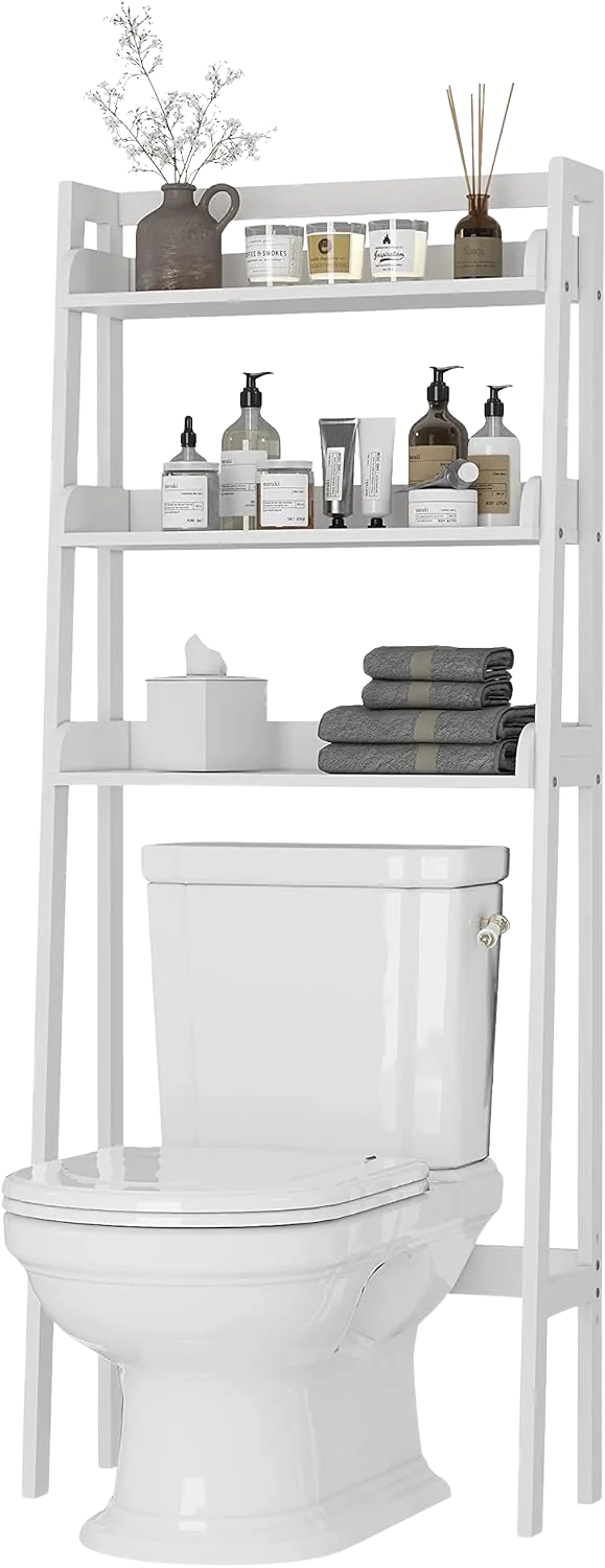 UTEX Over The Toilet Storage Shelf 3-Tier White