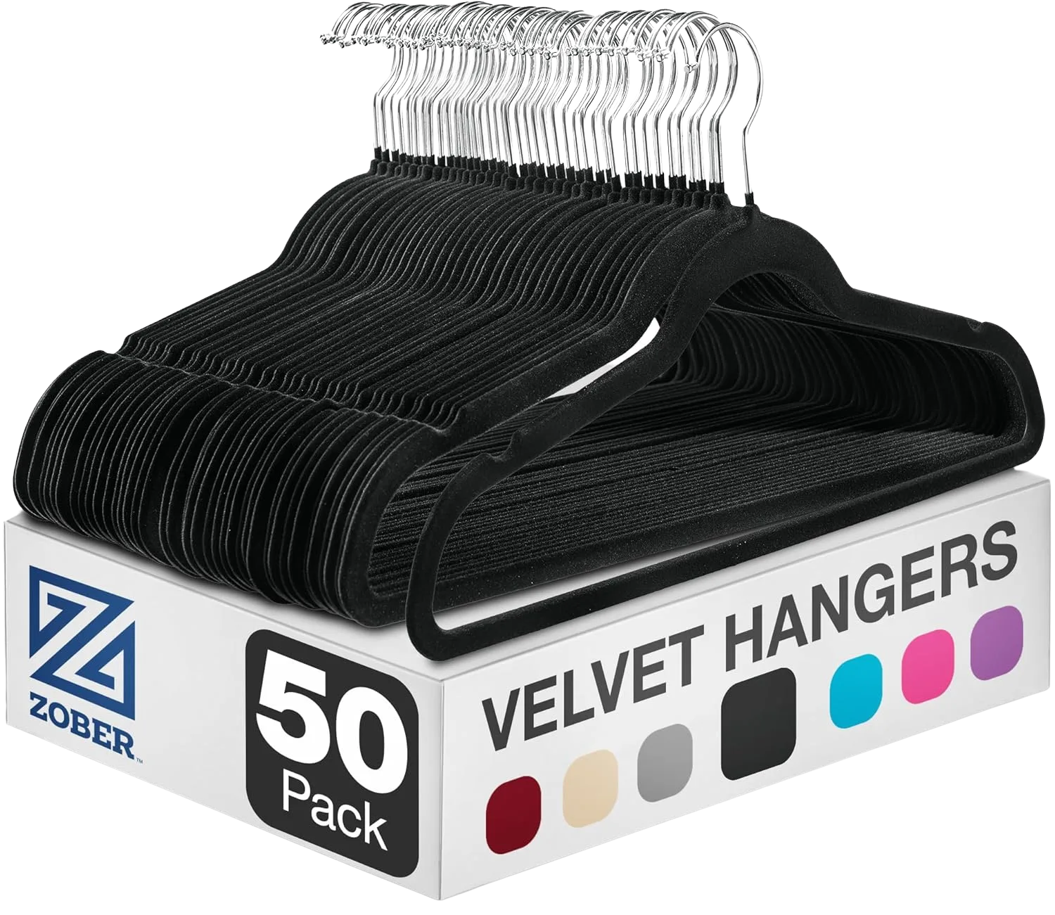 Zober Premium Velvet Hangers 50-Pack