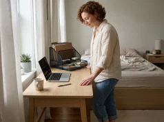Best Desk Organizers Worth Buying and 2 to Skip Best desk organizers setup on a small home office desk with mesh organizer and open laptop