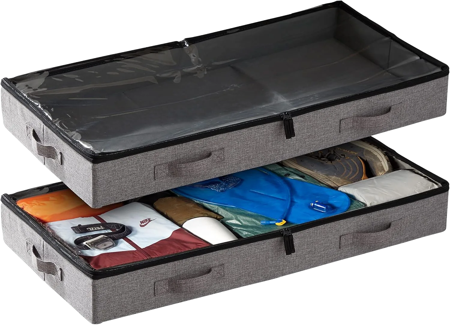 storageLAB Under Bed Storage Container with Lid — Low Profile 4.5 in