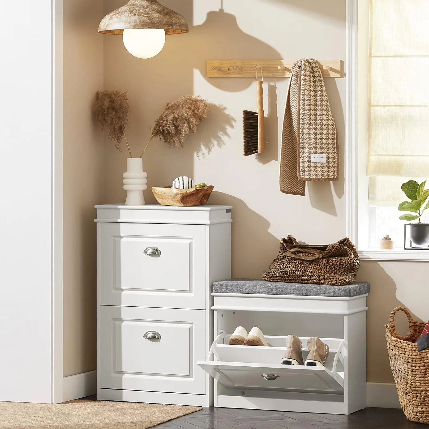 Haotian Shoe Storage Bench FSR82-K-W