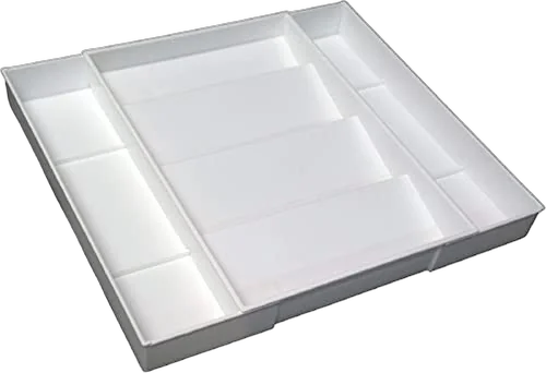 Dial Industries expandable kitchen drawer spice organizer tray with angled tiers