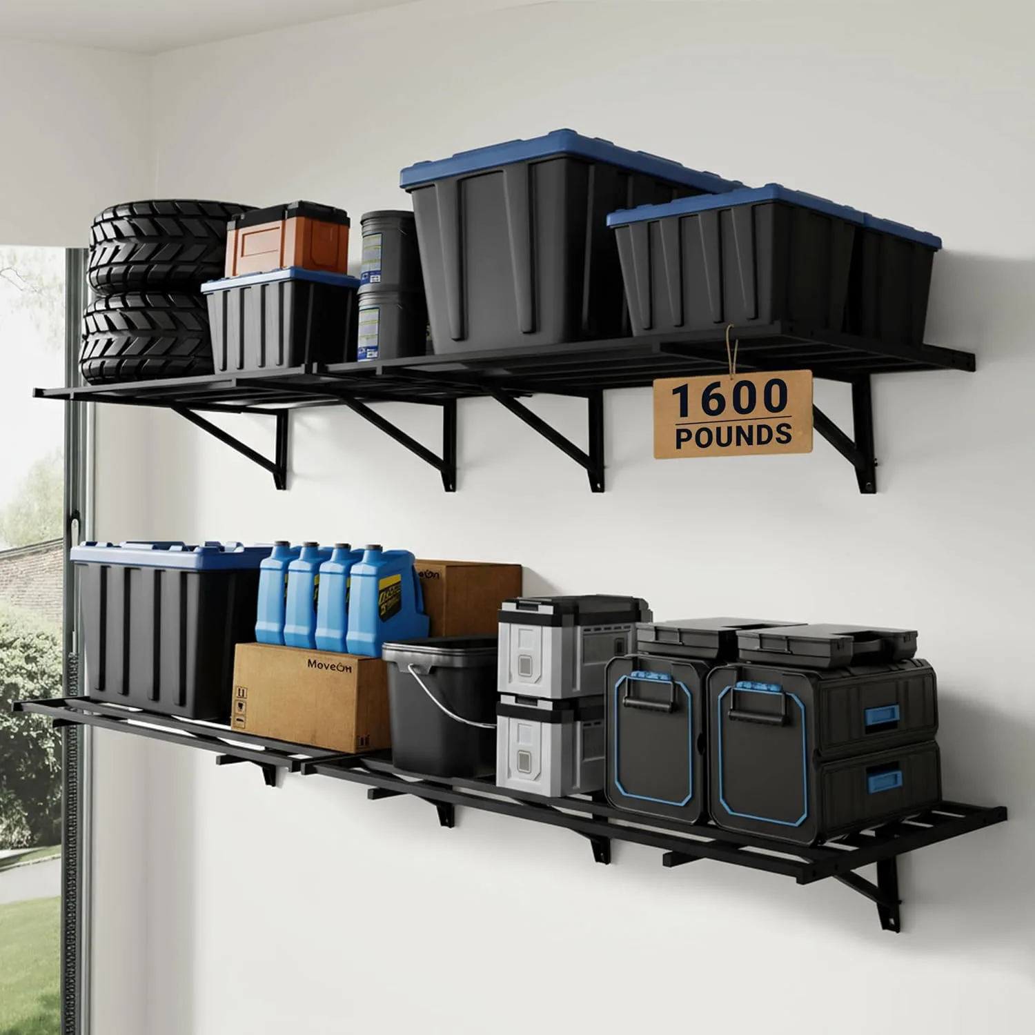 FLEXIMOUNTS 2-Pack 2x6ft Heavy Duty Garage Storage Shelving Pro Series
