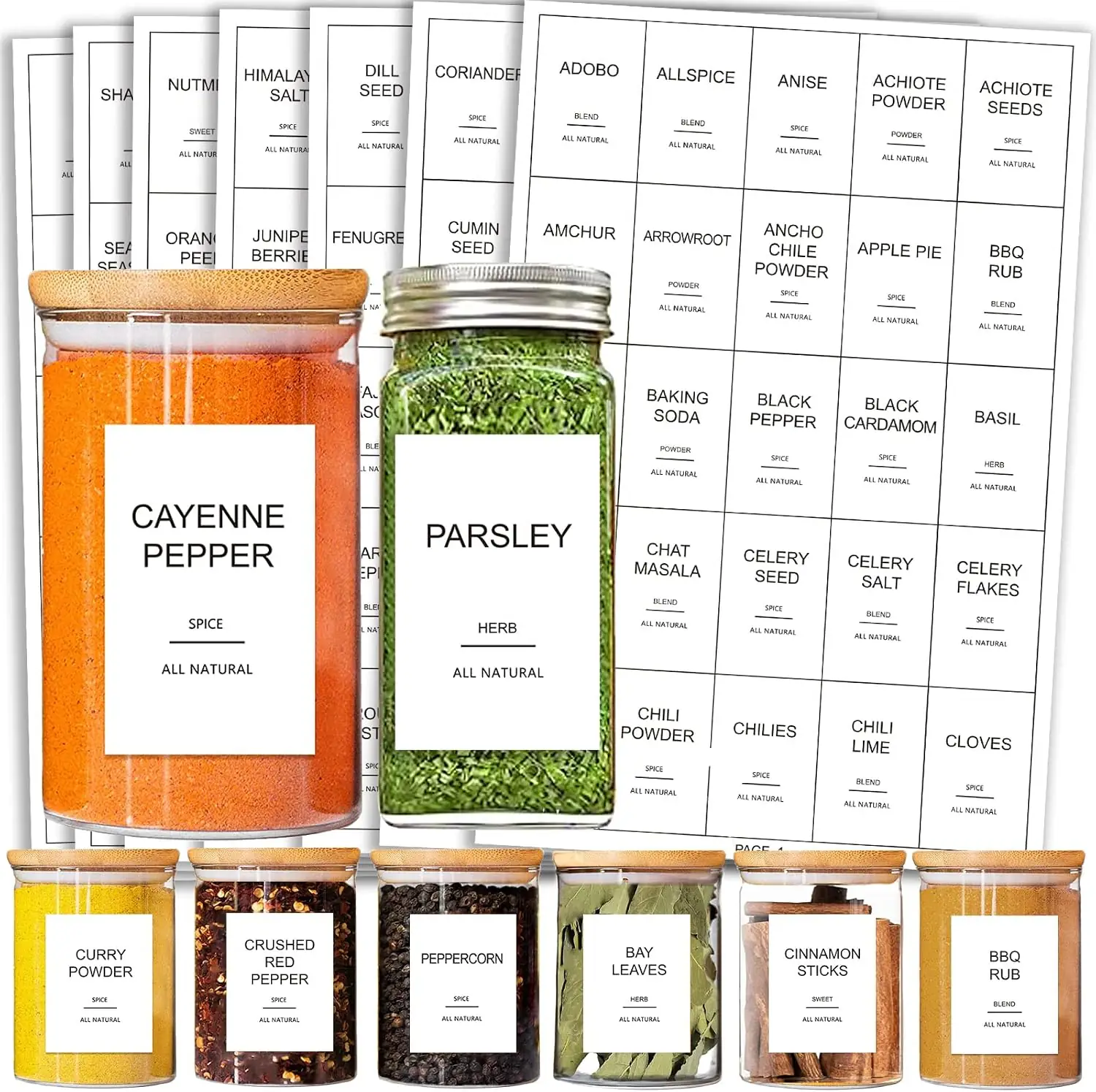 AllSpice Ultimate Spice Label Set 525-Piece