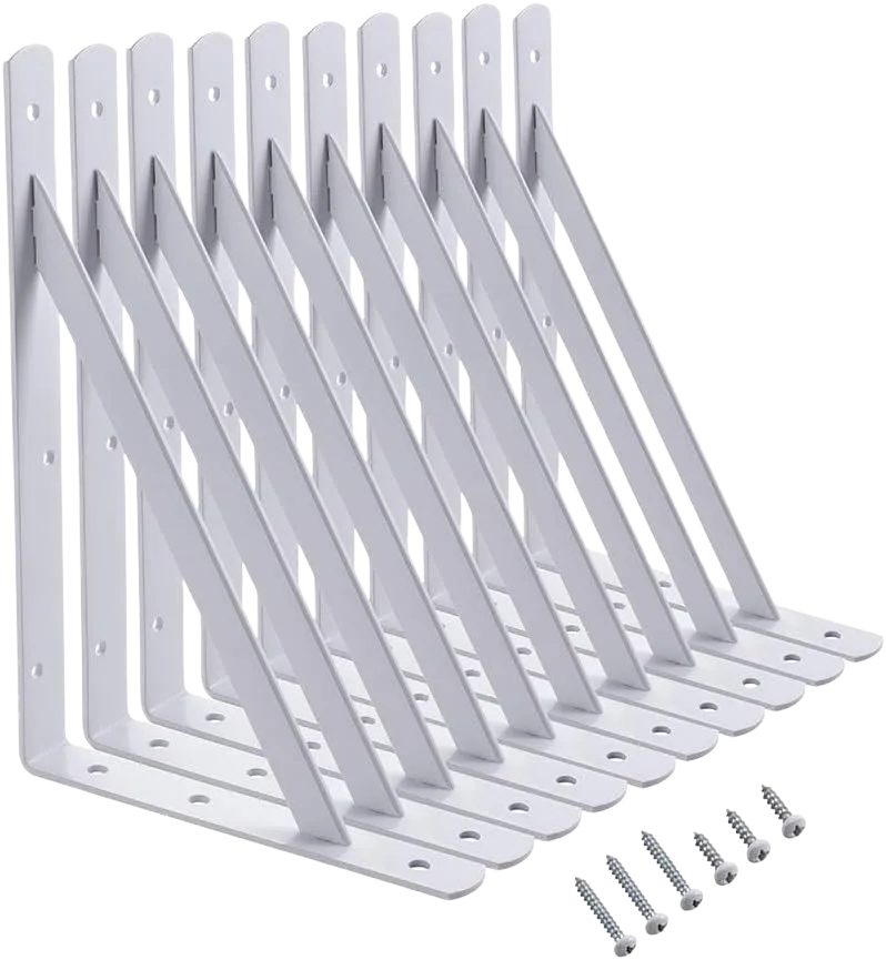 HOME MASTER HARDWARE 12x8 inch Heavy Duty Shelf Brackets 10-Pack