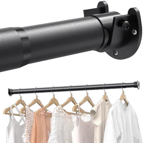 Supforce Stepless Adjustable Metal Closet Rod