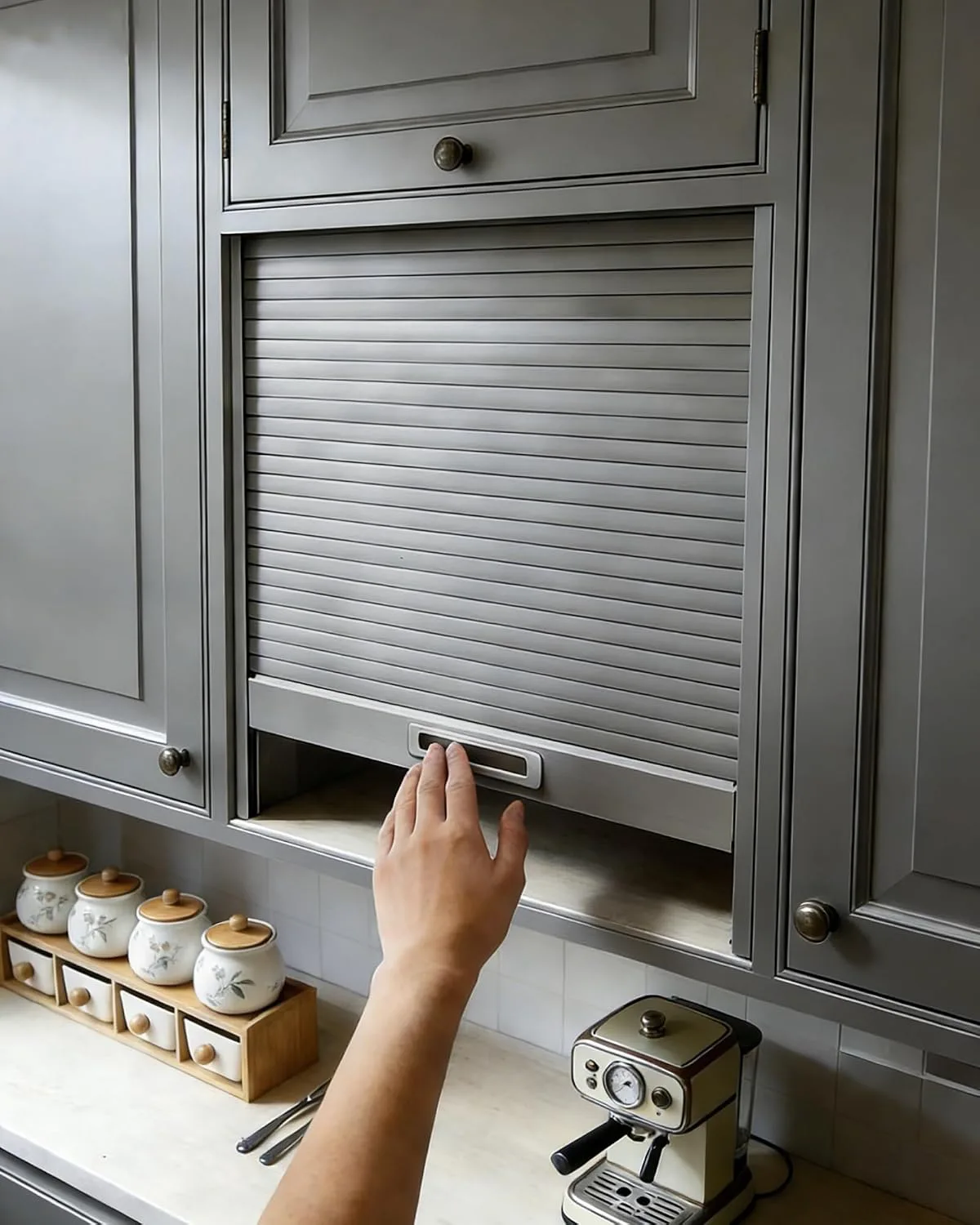 Usknxiu Sliding Tambour Door Cabinet Kit