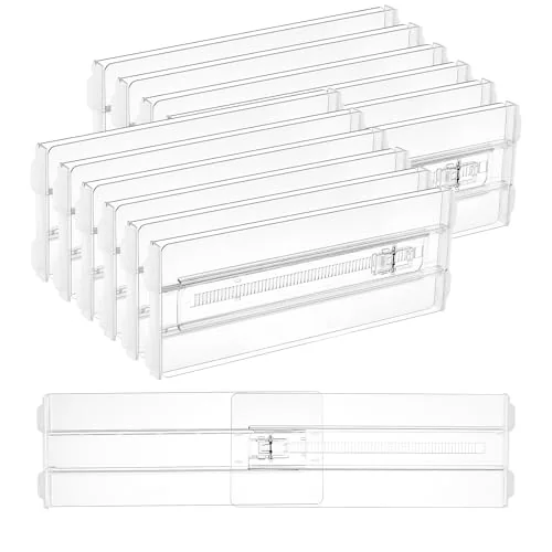 Vtopmart 12-Pack Drawer Dividers for Clothes, 4 inch High, 10.2 to 16.5 inch Adjustable