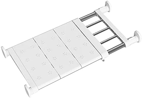 WhiteSpace Expandable Closet Tension Shelf stainless steel