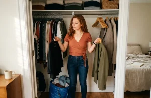 Velvet Hangers vs Wood Hangers Where Each Wins Velvet hangers vs wood hangers on one closet rod, slim velvet beside chunky wood