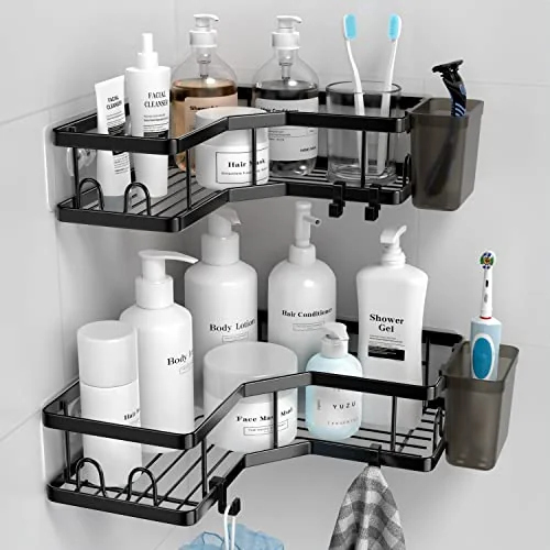 AKTECKE Corner Shower Caddy 2-Pack Adhesive