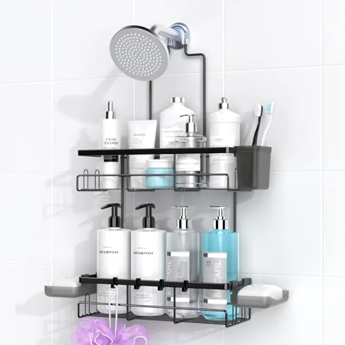 AKTECKE Hanging Shower Caddy Over Showerhead