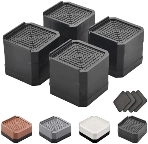 EclatBain Bed Risers, Set of 4, Adjustable 3/5/8 inch
