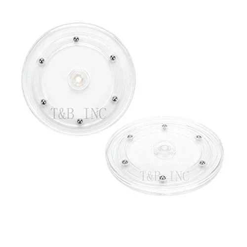 TamBee 2 Pack 6 inch Lazy Susan Turntable Organizer, Acrylic