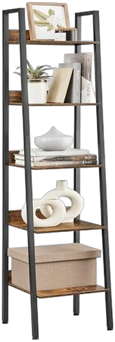 VASAGLE 5-Tier Narrow Bookshelf (11.8 in D x 13.3 in W x 66.9 in H)
