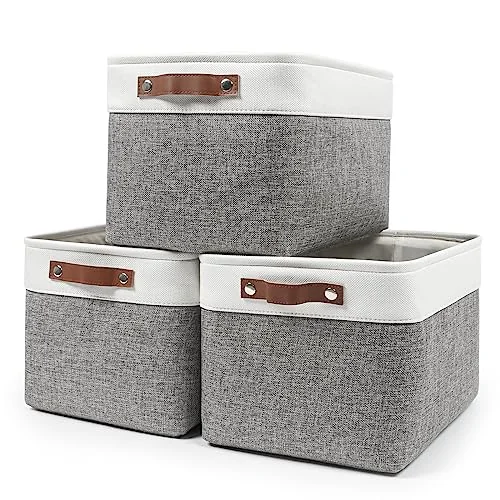 Bagnizer Fabric Storage Baskets, 3-Pack
