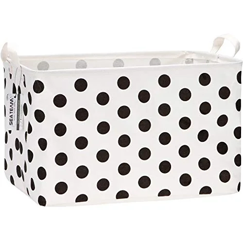 Sea Team Large Rectangle Open-Top Canvas Storage Basket