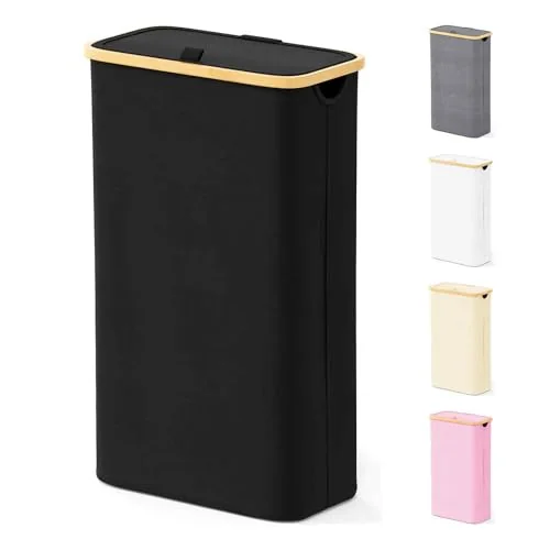 SpaceAid Slim Laundry Hamper with Lid, 16 x 8.75 x 28 inches