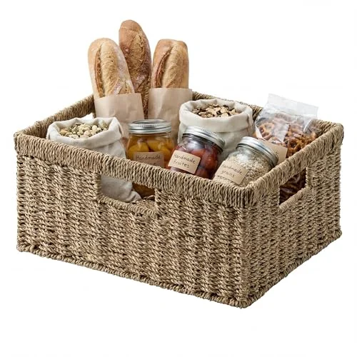 StorageWorks Wicker Storage Basket, Seagrass, 1-Pack