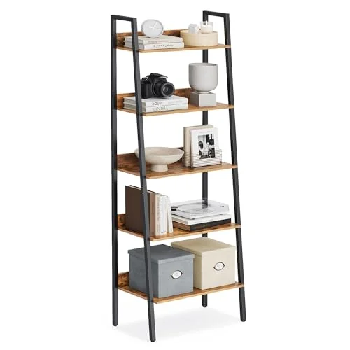 VASAGLE 5-Tier Narrow Book Shelf 11.8 x 23.6 x 66.9 inch