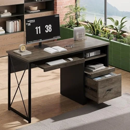 Bestier 47 inch Office Desk with Drawers, Industrial