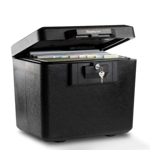 SentrySafe 1170 Fireproof Document Box with Key Lock 13.6 x 15.3 x 12.1 inch